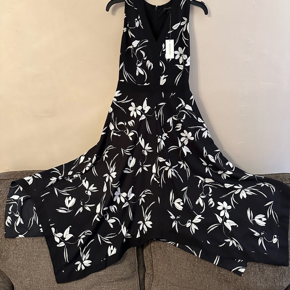 Banana Republic NWT Long Flowing Black & White Dress, 2
